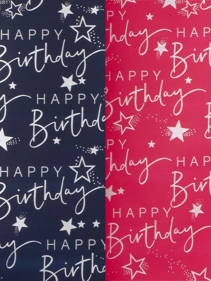 Happy Birthday Script Roll Collection R/Wrap for wholesale by Ballyhoo