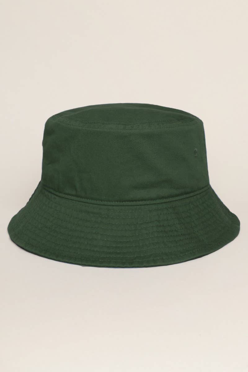 Fashion City - Wholesale Bucket Hat - Unisex - Solid Color Cotton Bucket Fisherman Hats5
