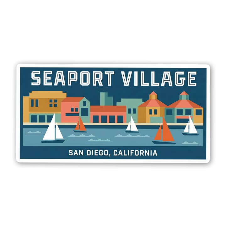 San Diego - Adesivo del Sea Port Village per la vendita all'ingrosso da parte di Sticker Atlas