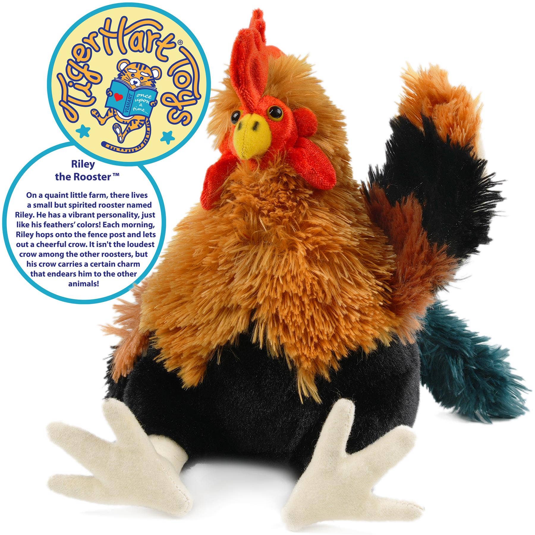 VIAHART Toy Co. - Wholesale Stuffed/Plush Toy - Kids & Baby - Riley The Rooster - 8 Inch Chicken Stuffed Animal Plush1
