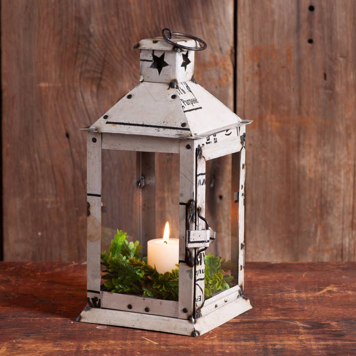 Irvin's Tinware - Wholesale Lantern - Recycled Iron Square Lantern