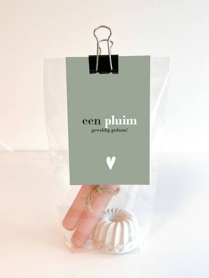 Gift Bag Candle Holder - A Feather for wholesale by SEQ LIFESTYLE