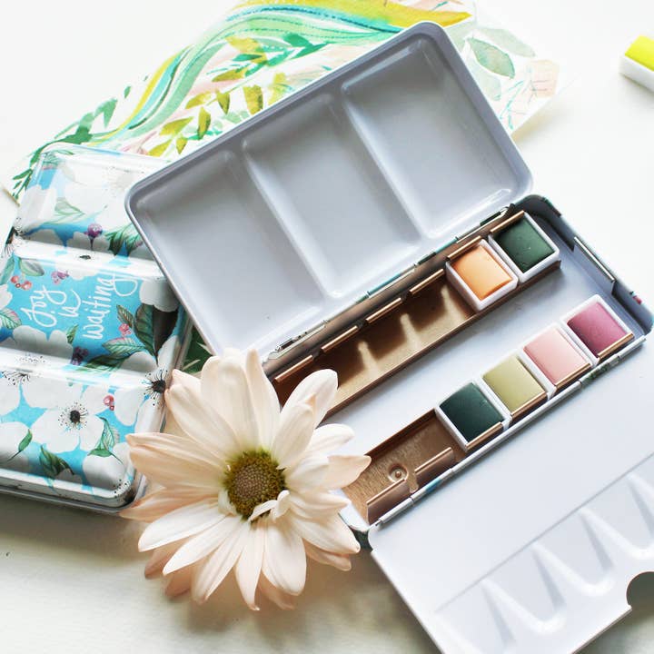 Paintcrush - Wholesale Palette/Mixing Tray - The Ready For Joy Empty Watercolor Palette - Anemones3