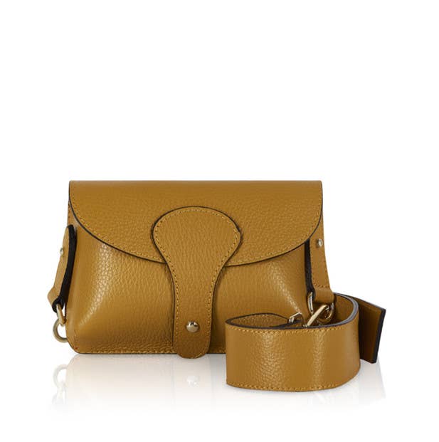 MONTTE DI JINNE - Vente Sac à bandoulière – femme - Petit sac bandoulière en cuir italien avec large sangle épaisse8