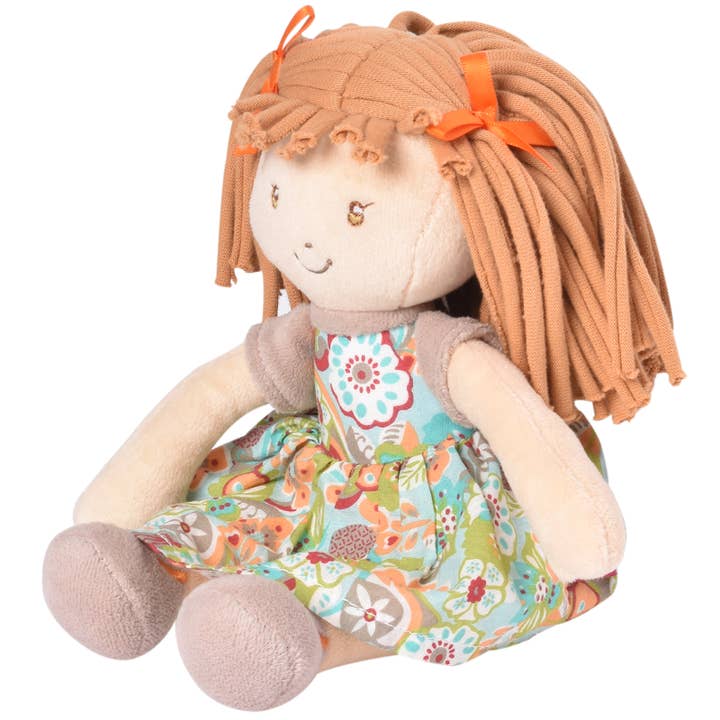 Tikiri Toys LLC - Wholesale Doll - Kids - Libby Lu Brown Hair with Orange Print Dress