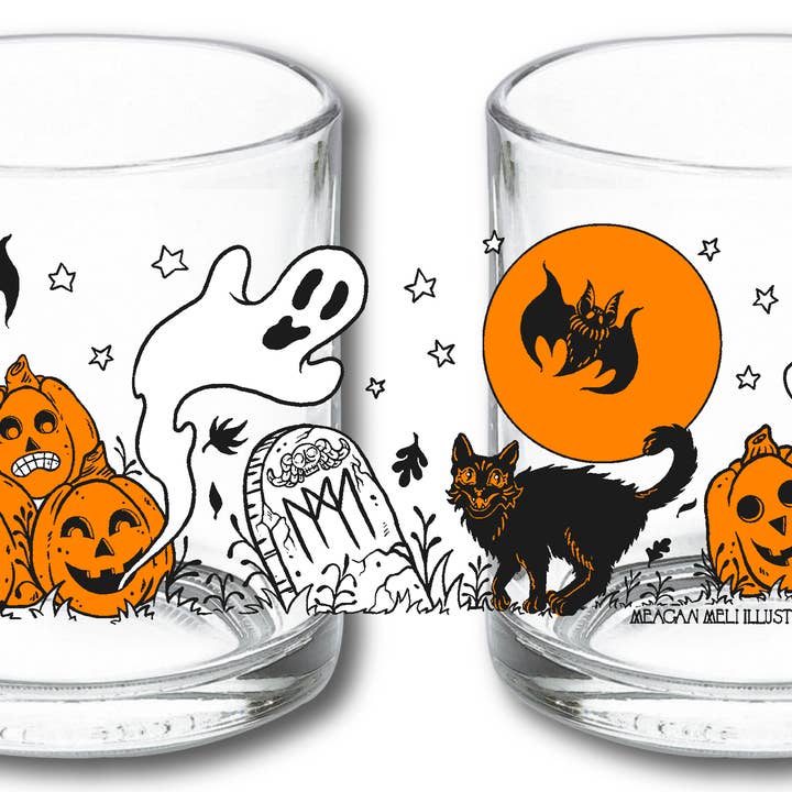 Meagan Meli Illustration - Wholesale Coffee Mug - Hallowe'en Spree Vintage Inspired Mug3