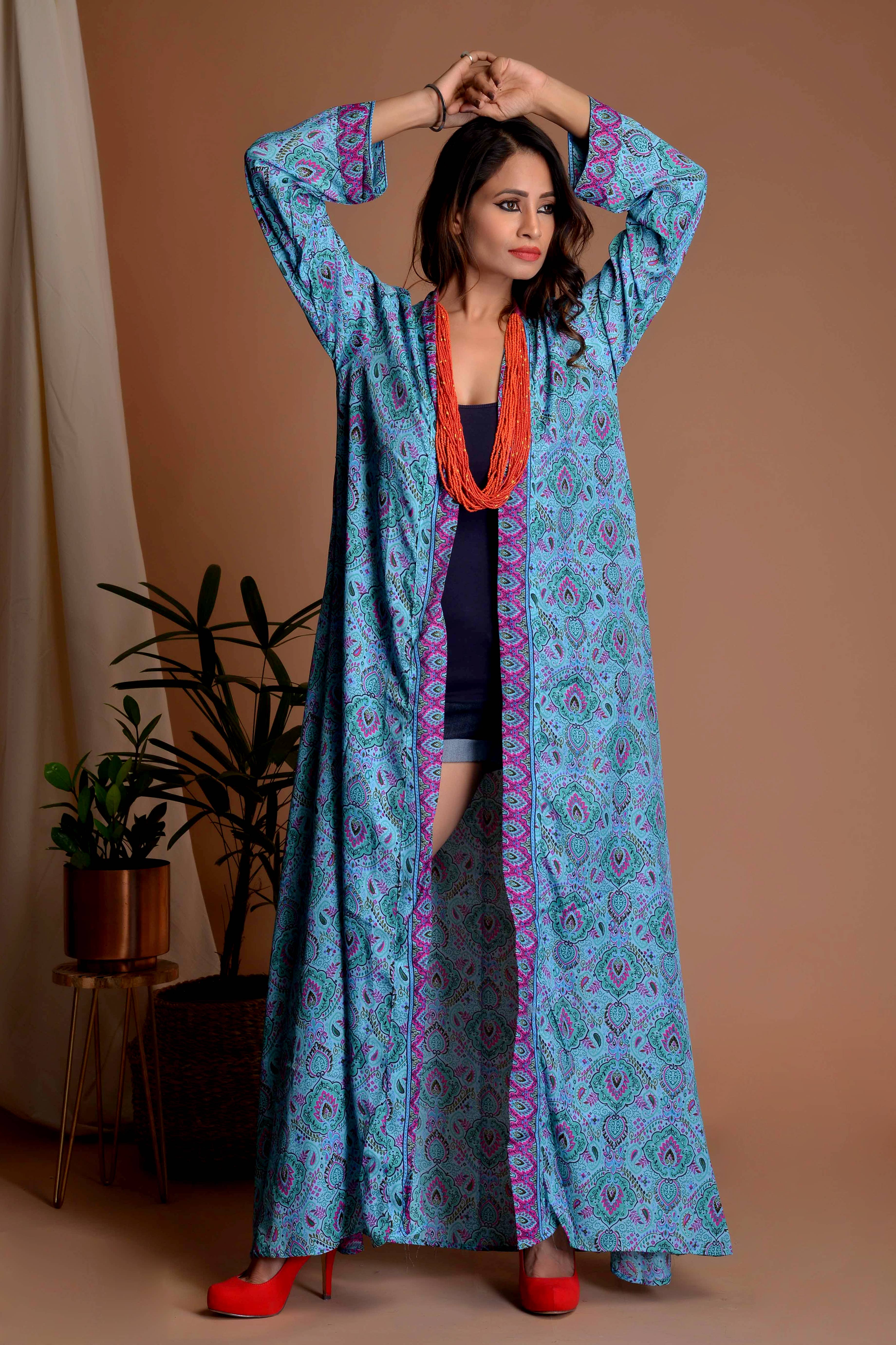 Meghcraft - Wholesale Kimono - Women's - Assorted Wholesale Recycled Silk Kimono Robe FREE SIZE4