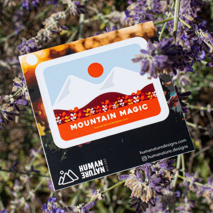 Mountain Magic Sticker – Floral Mountain Sticker & Souvenir for wholesale by Human Nature Designs