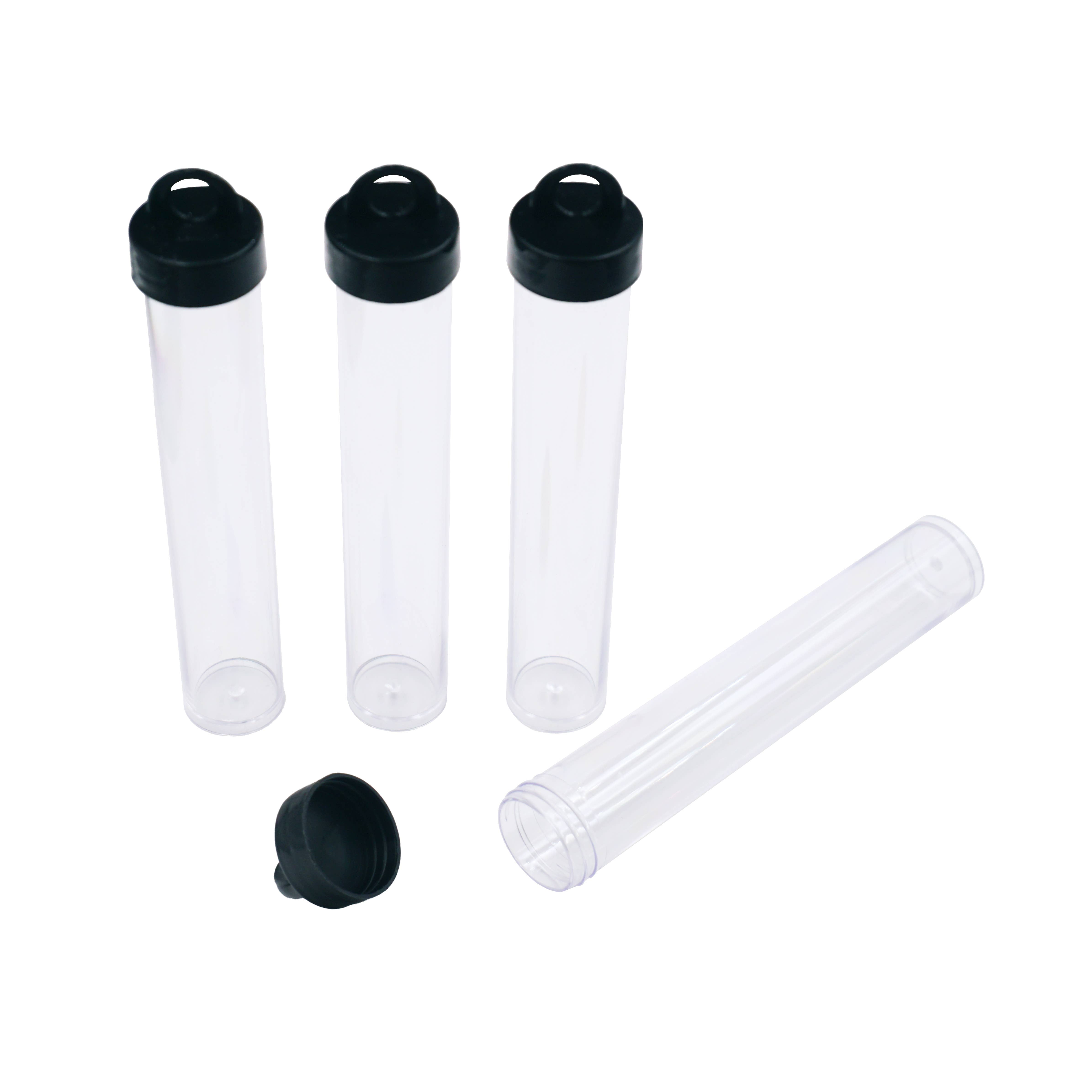 Angels Craft – wholesale Craft supplies – Plastic Tube Container w/ Hanging Screw Lid, 4-ct3