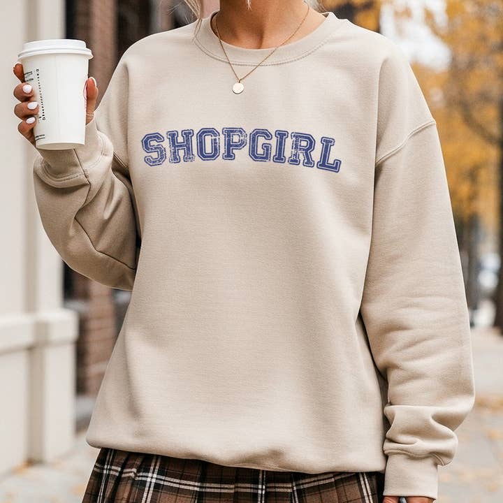 Shopgirl Varsity You've Got Mail Crewneck Sweatshirt for wholesale by Painted Lavender