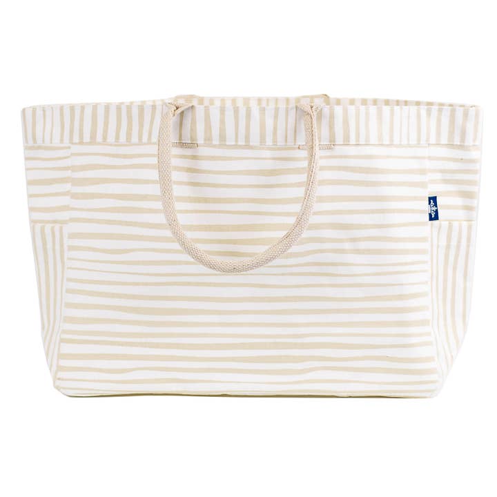 Fiji Stripe Durham draagtas wit/schelp 17,5x13,5x6 voor wholesale door The Royal Standard