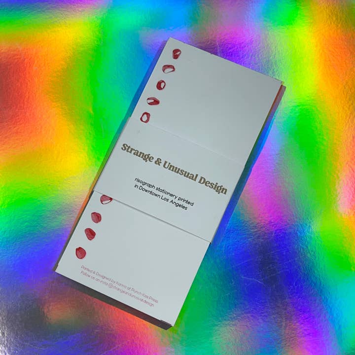 Punch Kiss Press - Wholesale Notepad - Pomegranate Seeds Risograph Printed Notepad