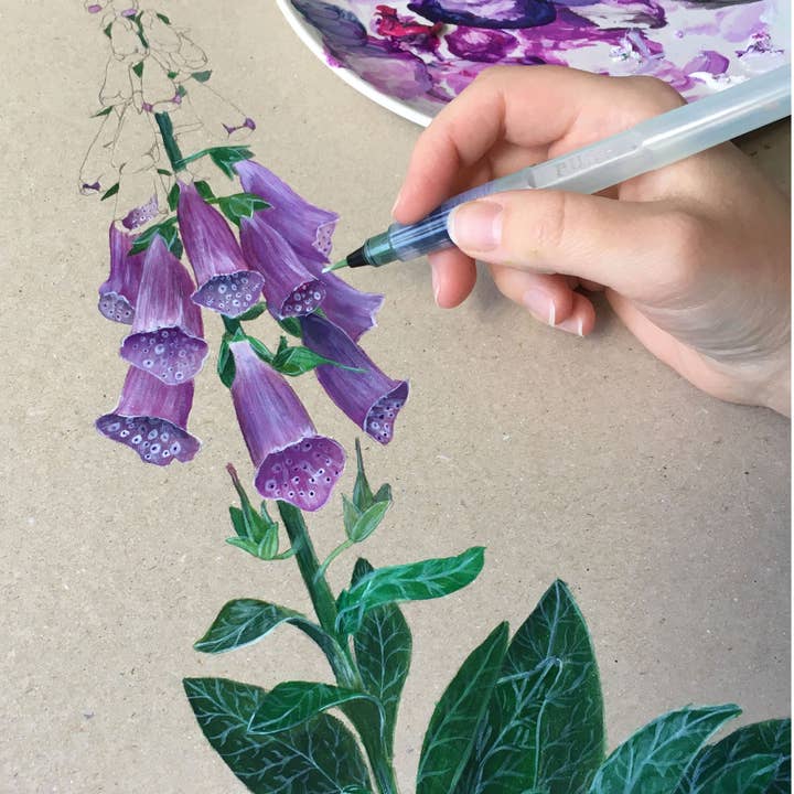 AMPellegrini Art & Design - Wholesale Tote bag – Women's - Tote Bag with woodland print / Cotton bag with foxglove7