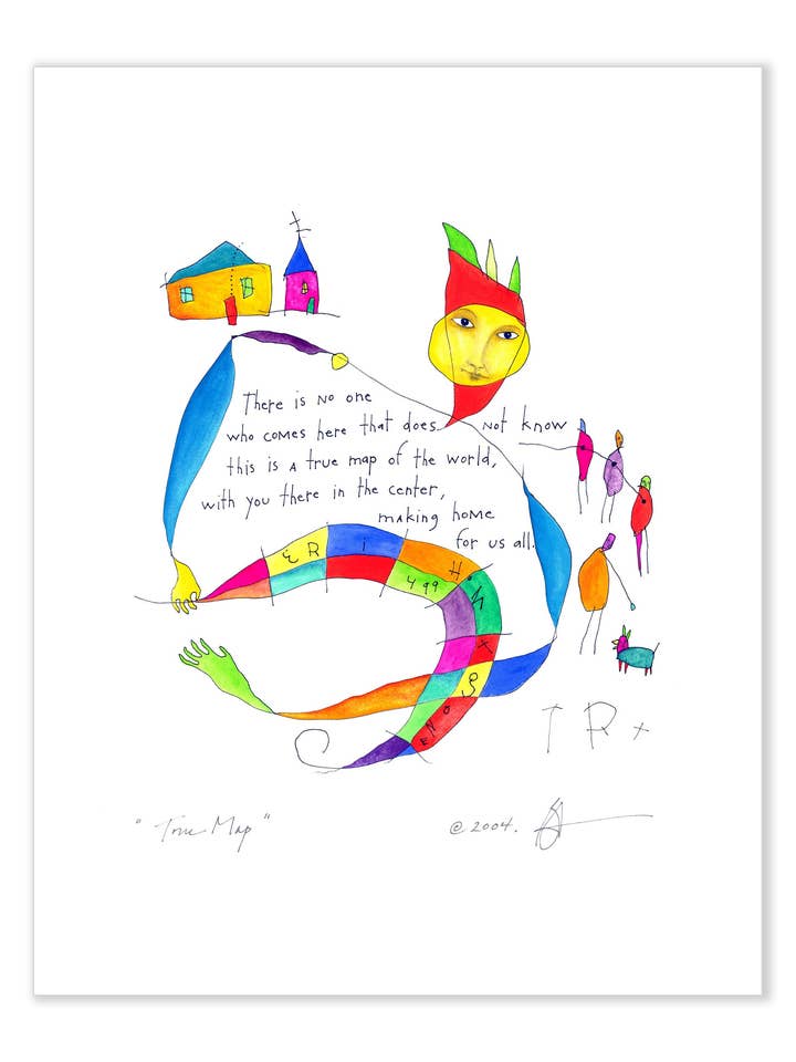 True Map 11x14 Art Print for wholesale by StoryPeople