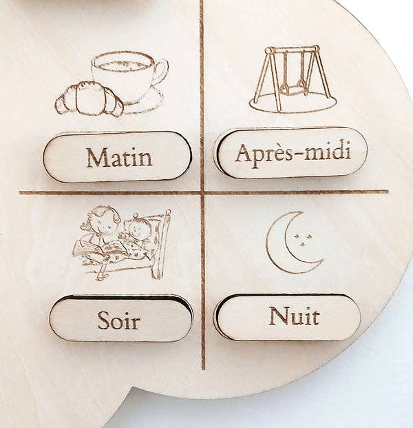 Playwood&Cie - Wholesale Wood Toy - Kids - Cloud "Day After Day" - Learning Temporality3