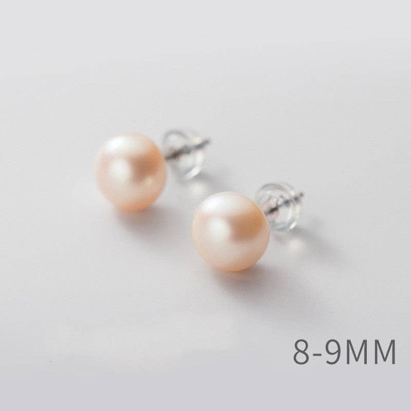 Perimade & Co. LLC - Wholesale Stud/Post Earrings - White Pink Purple Pearl Stud Earrings in 925 Sterling Silver8