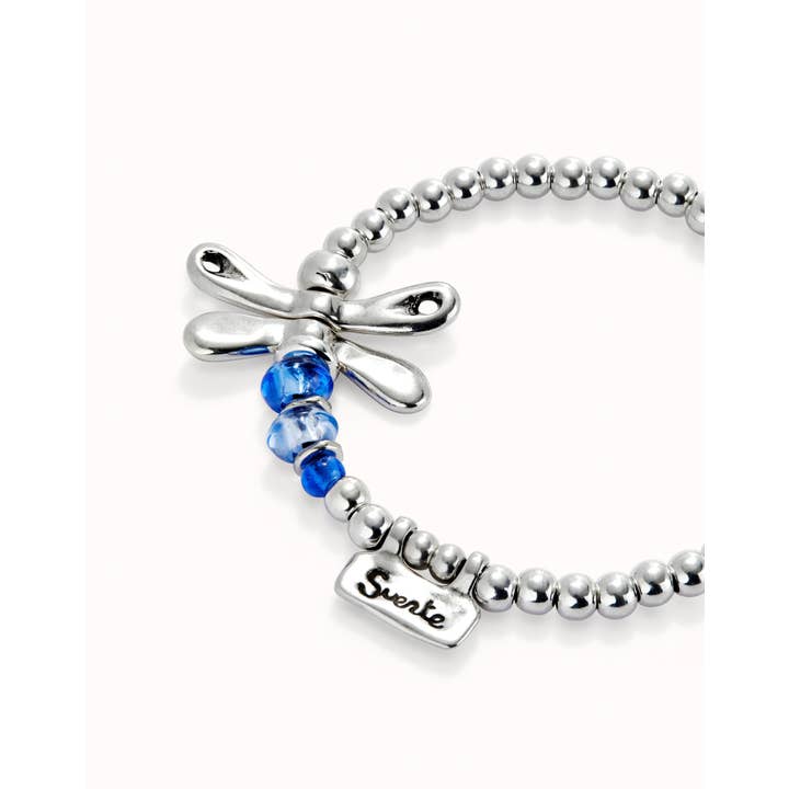 Azul Bracciale placcato argento con cristalli blu e libellula in vendita all'ingrosso su Faire