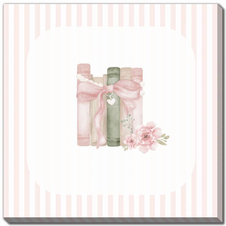 Book Stack 4 30x30 Canvas Wall Art for wholesale by Streamline Art