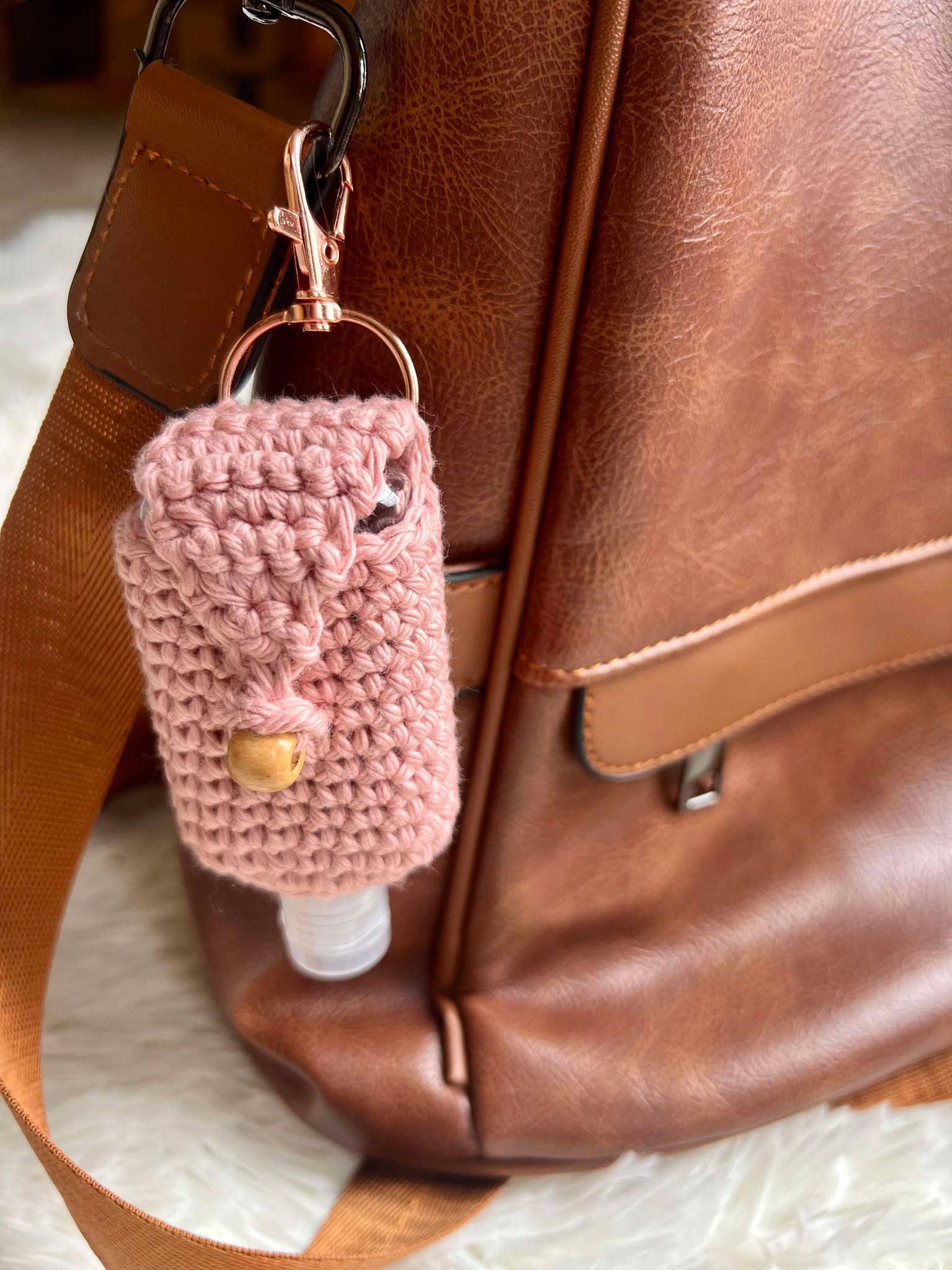 Just Homemade – wholesale Hand sanitiser – Handmade Crochet Hand Sanitizer Keychain2