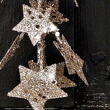 Impressive Enterprises, Inc. - Wholesale Christmas Decoration - M8535- 6in Stacked Glitter Star Tree-CHM2