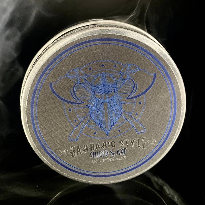 Schild- und Axtölpomade für den Großhandel von Barbaric Style