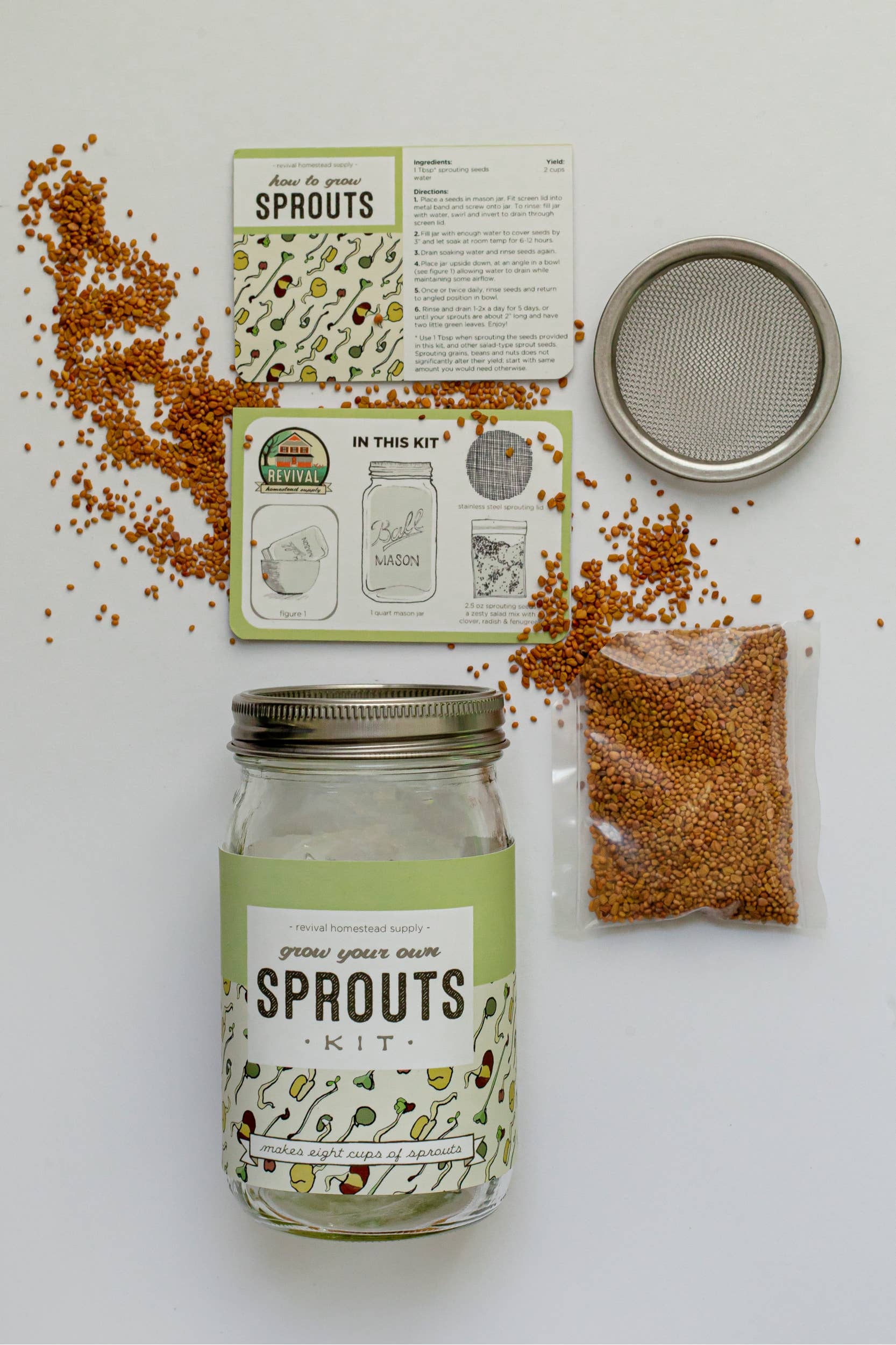 Revival Homestead Supply - Wholesale DIY Food Kit - Sprout Kit, Grow Your Own, DIY4