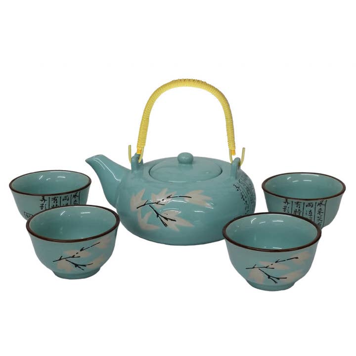 Maple Leaf Teaset for wholesale by Mandarin Arts Ltd