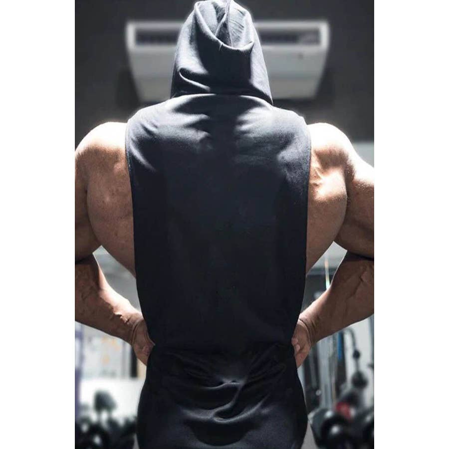 Paperdoll – wholesale Tank top – Men's – GYM CLOTHING MENS BODYBUILDING HOODED TANK TOP1