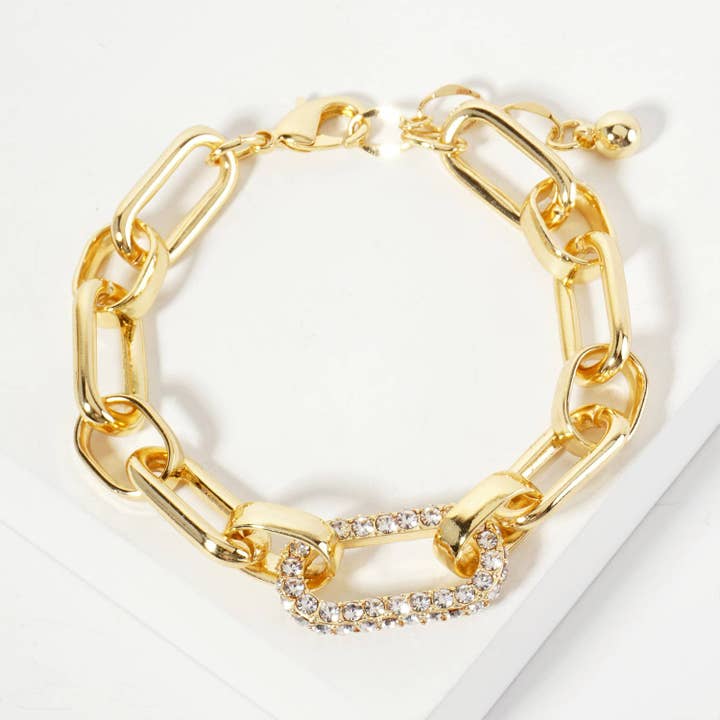 25 mm cz stenbesat kædearmbånd med led-accenter for engroshandel hos Verita Lane