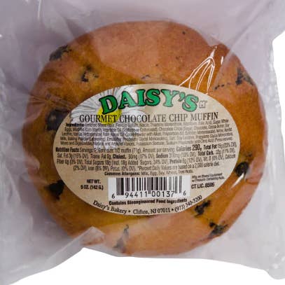 Daisy's Gourmet Chocolate Chip Muffins 4 oz 12 ct for wholesale by Long Island Candy Factory