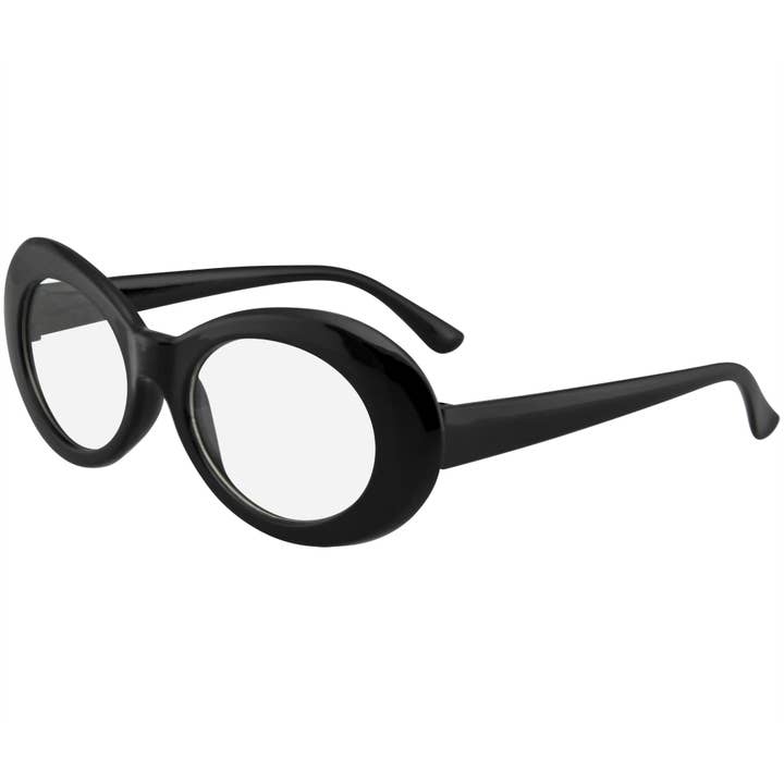 Emblem Eyewear - Vendita all'ingrosso Occhiali da vista - Unisex - Retro Flat Round anni '90 Fashion Clout Occhiali ovali Trasparente2