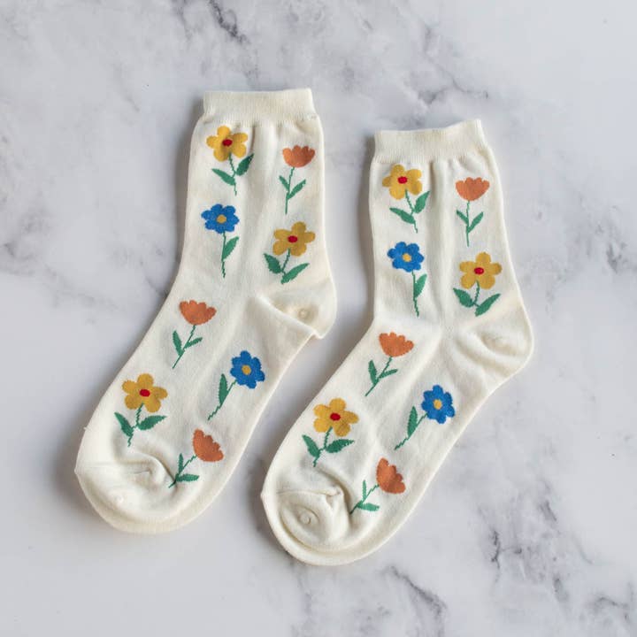 Tiepology - Wholesale Socks - Women's - Favorite Flower Casual Socks