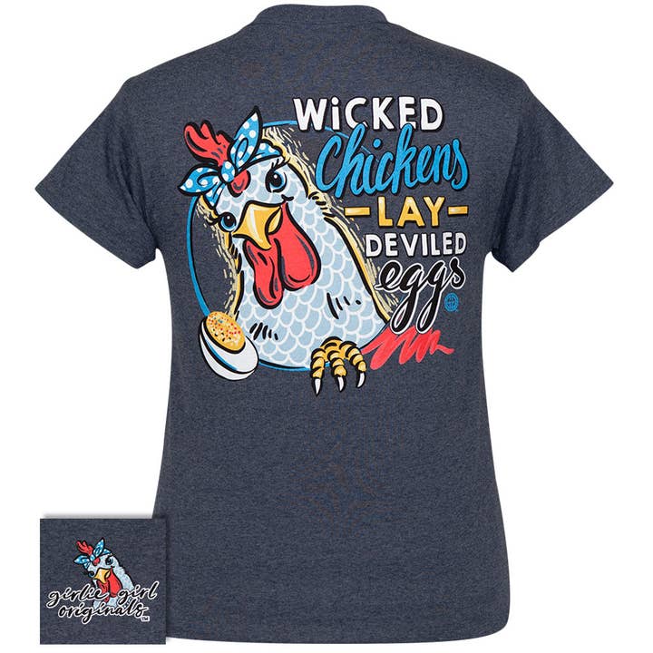 Deviled Eggs Heather Navy SS-2379 for wholesale by Girlie Girl Originals