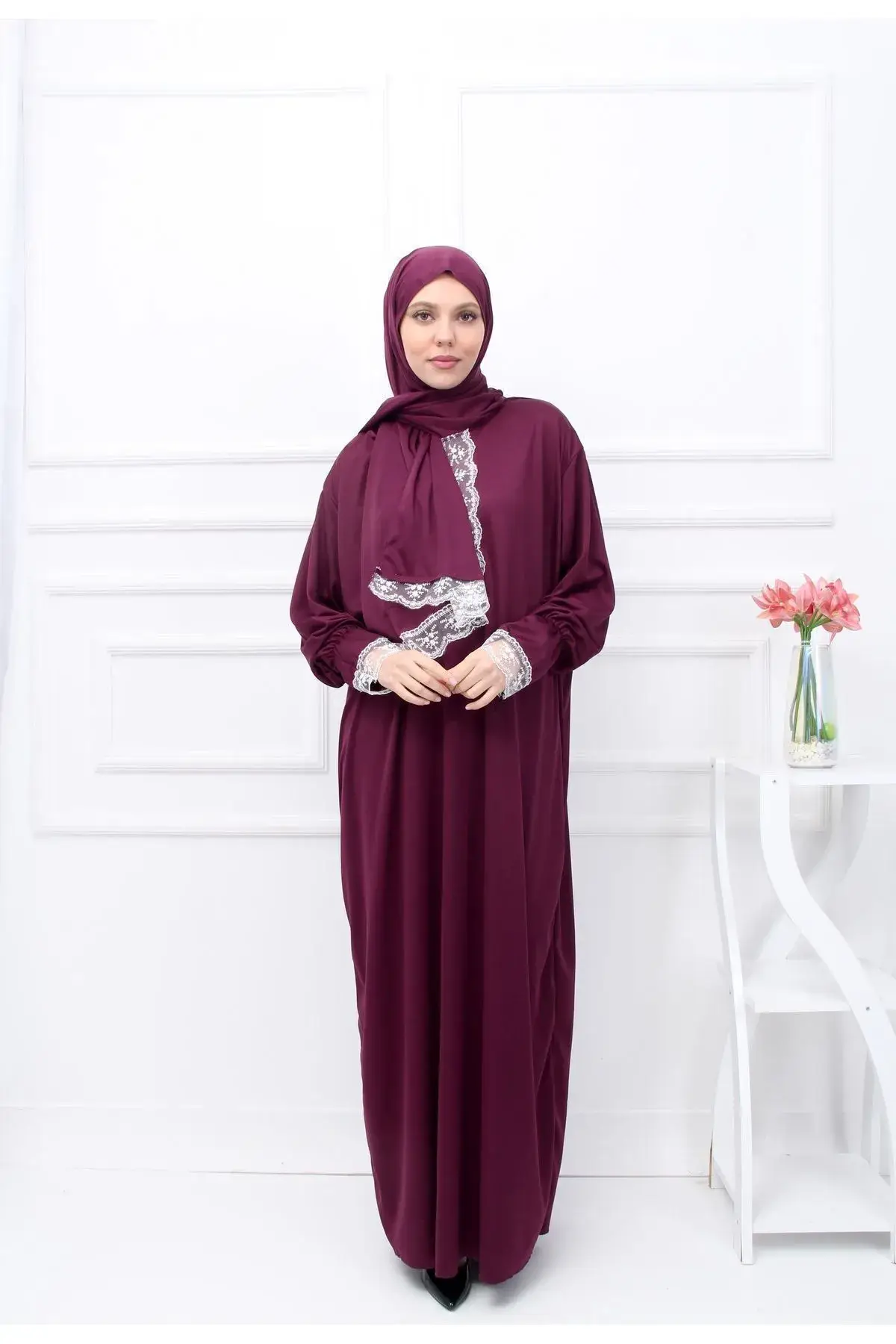 Meyran - Vente Hijabs – femme - Robe abaya saisonnière avec foulard intégré - options de couleur13