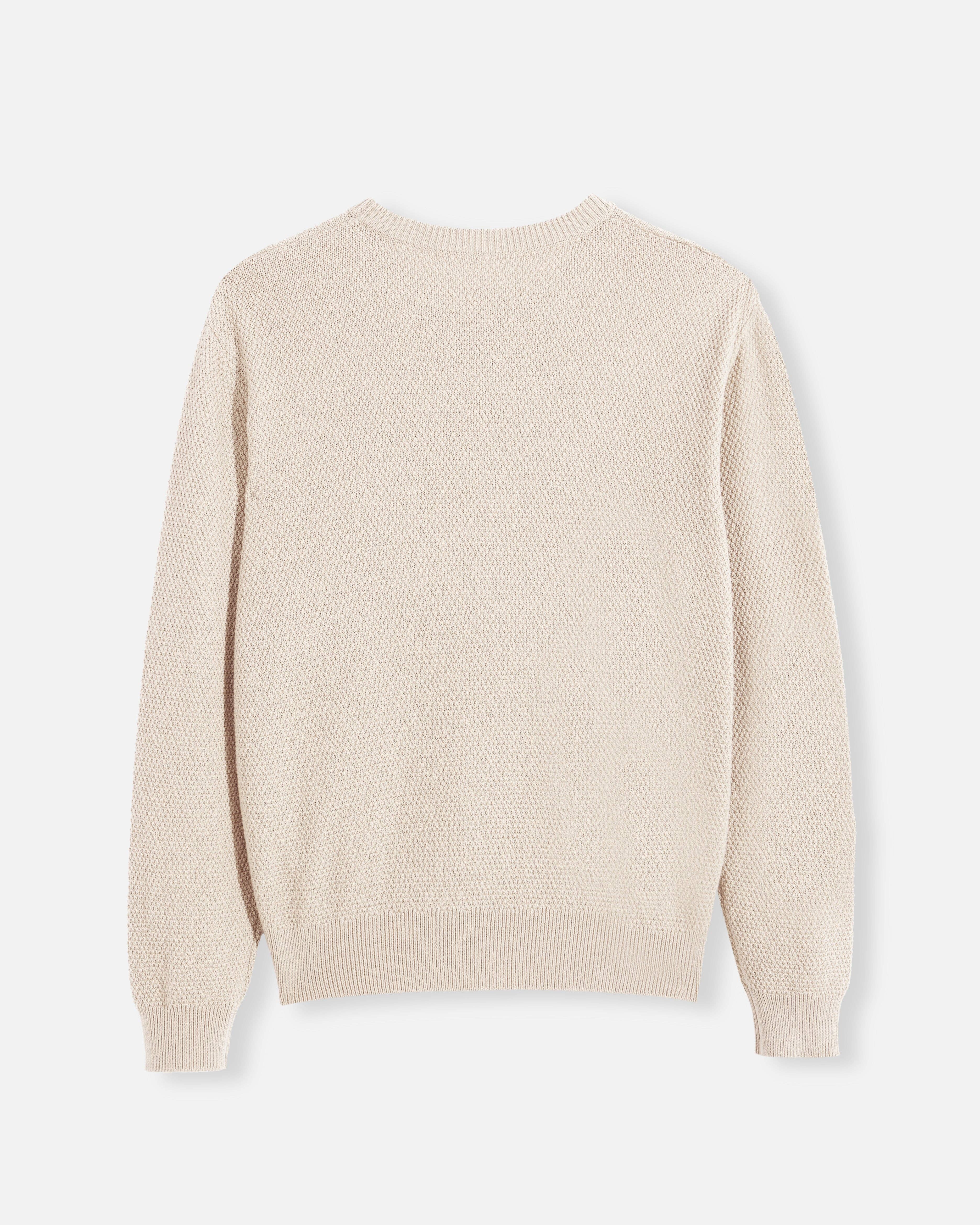 THE (REAL) GARCIA - Wholesale Knit Sweater - Men's - STRUCTURED SWEATER STONE7