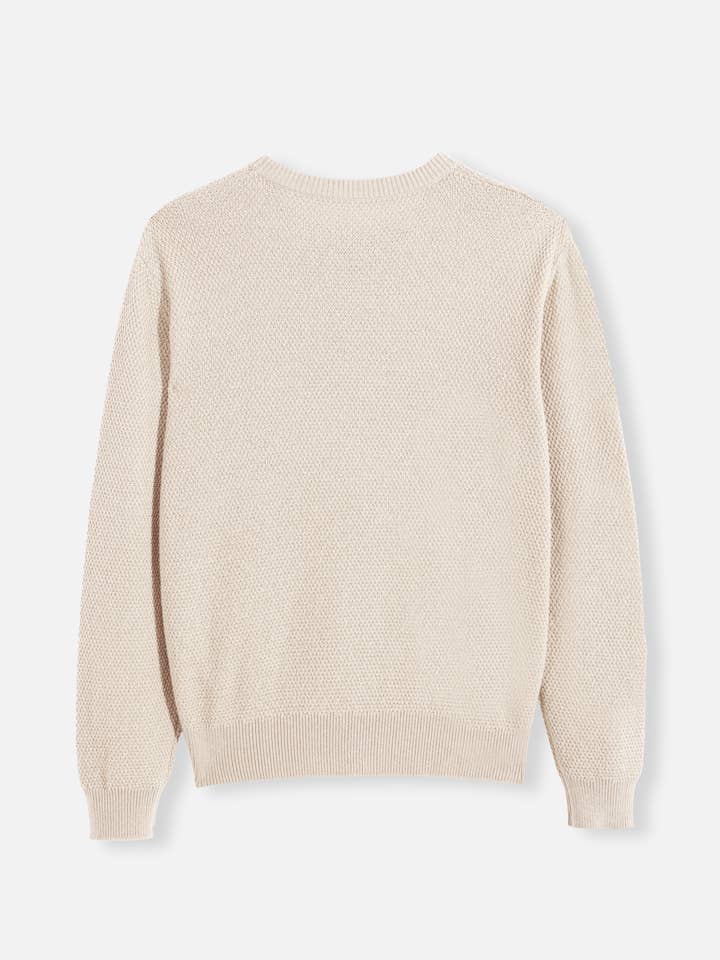 THE (REAL) GARCIA - Wholesale Knit Sweater - Men's - STRUCTURED SWEATER STONE7