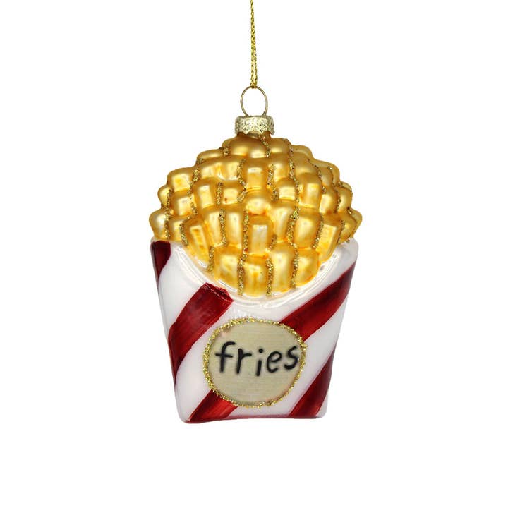 French Fries, Vintage Food Glass Christmas Tree Ornament for wholesale by Chive Canada