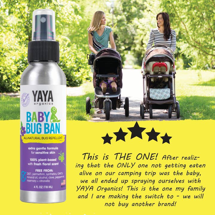 YAYA Organics - Wholesale Insect Repellent - Baby Bug Ban Repellent - 4 oz.