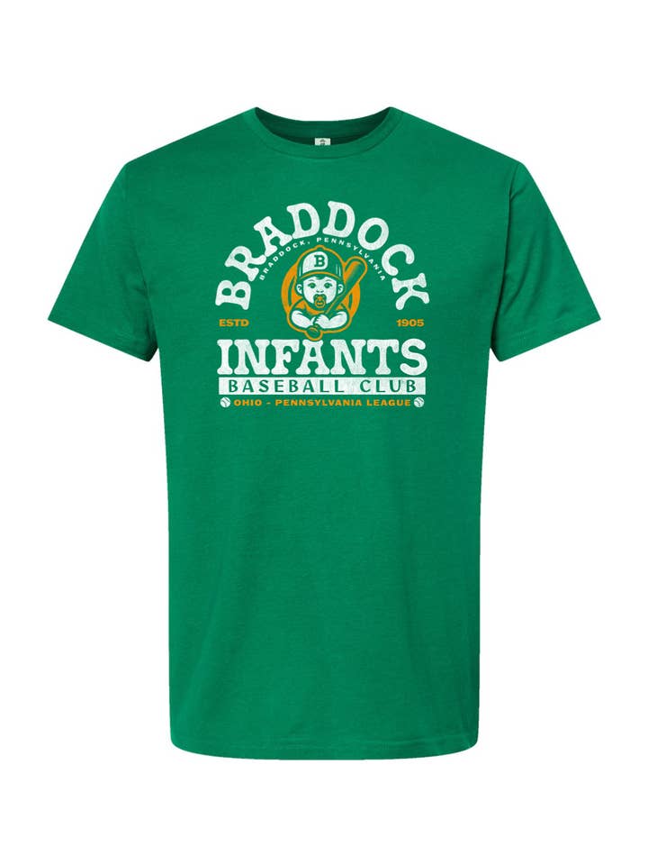 Yinzylvania - Wholesale Screen printed t-shirt – unisex - Braddock Infants Baseball - 19055