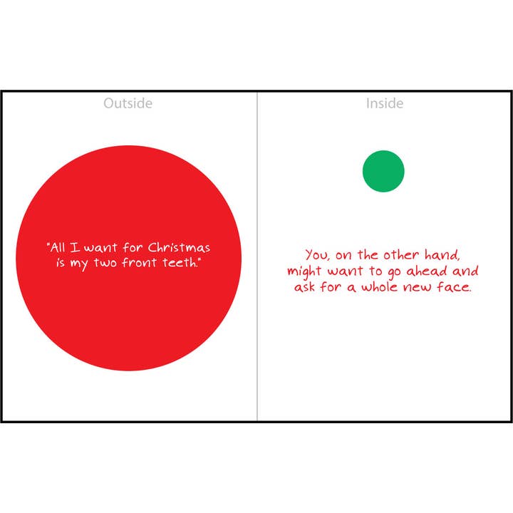 „To Front Tænder“ Vinterferie & Jul lykønskningskort for engroshandel hos Zippernut Press™