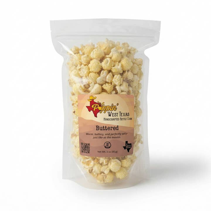 Buttered Popcorn - 9 cups for wholesale by Poppin' West Texas