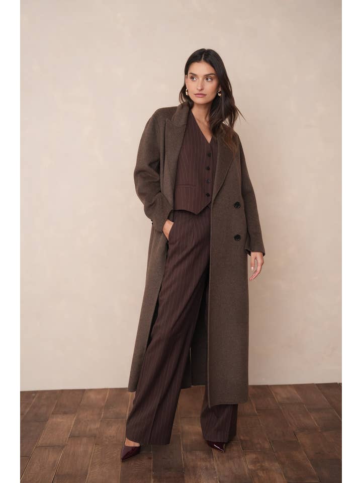 Attentif Paris - Wholesale Coat - Women's - Extra-long oversized hand-sewn wool blend coat72