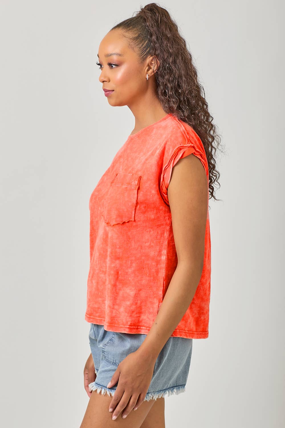 Mystree - Wholesale T-Shirt - Women's - 61119 Washed Slouchy Essential Tee30