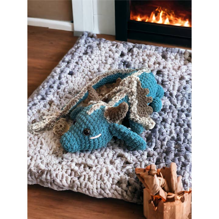 Crochet Weighted Large Dragon 4+ Pounds for wholesale by IvyThreads