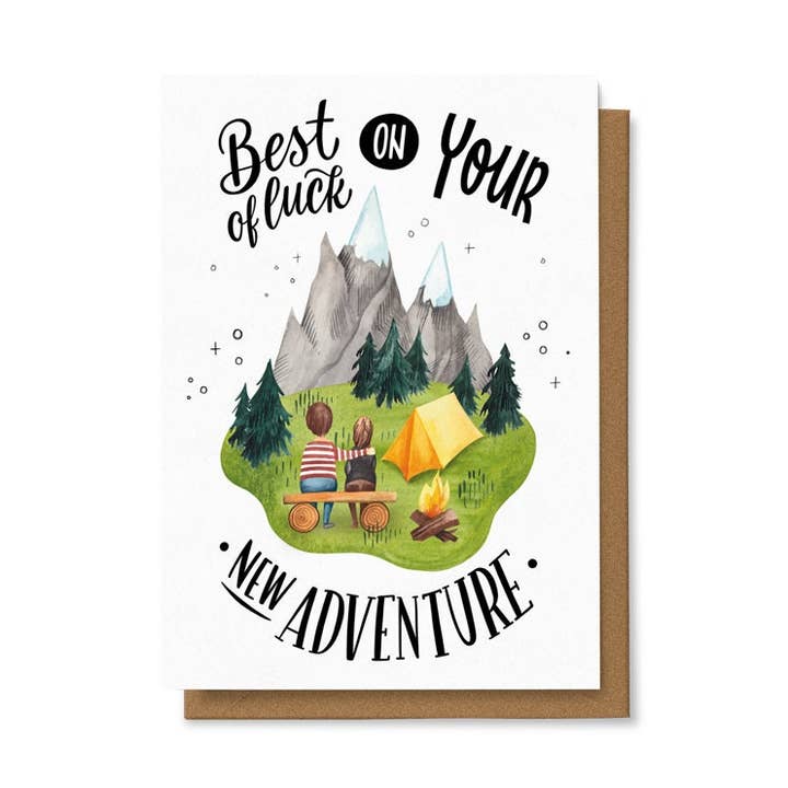 Best Of Luck On Your New Adventure - Wedding Card 4X6 for wholesale by Chaukiss