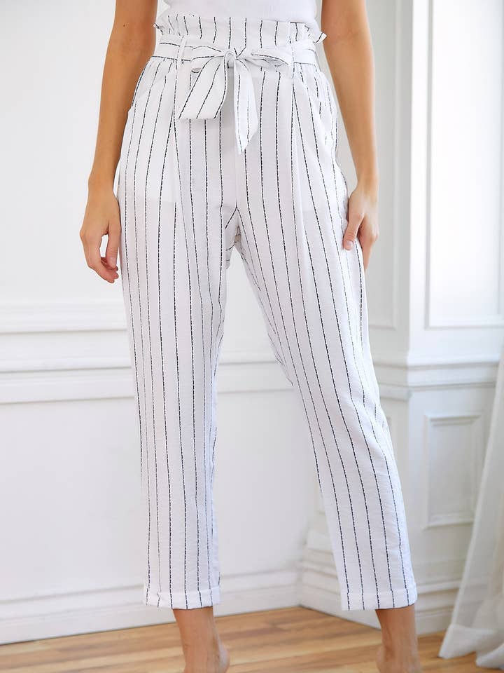 De Elizabeth gestreepte broek MP4168 voor wholesale door Reveuse