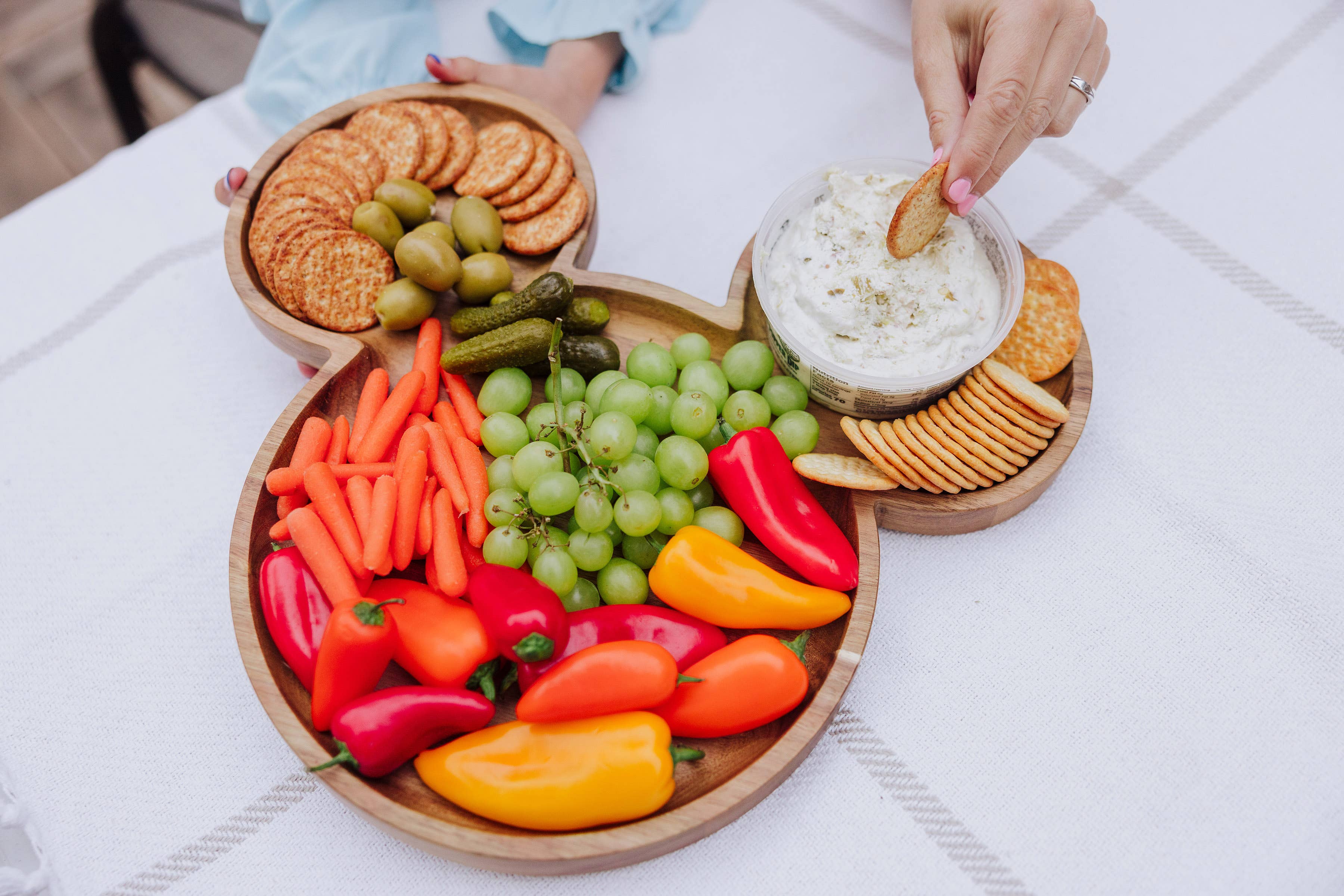 Mickey Mouse 16" Acacia Serving Board with groove for wholesale on Faire