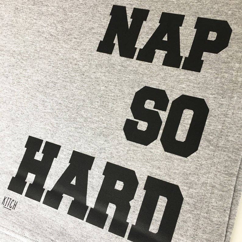 Perfect Day Print Co - Wholesale Throw Blanket - Nap So Hard Sweatshirt Throw Blanket5