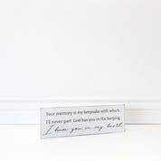 Devanie At Home (Formerly Adams & Co.) - Wholesale Sign - 19235 - 12x4x1.5 wood sign (IN MY HRT) SYMPATHY CLEARANCE2