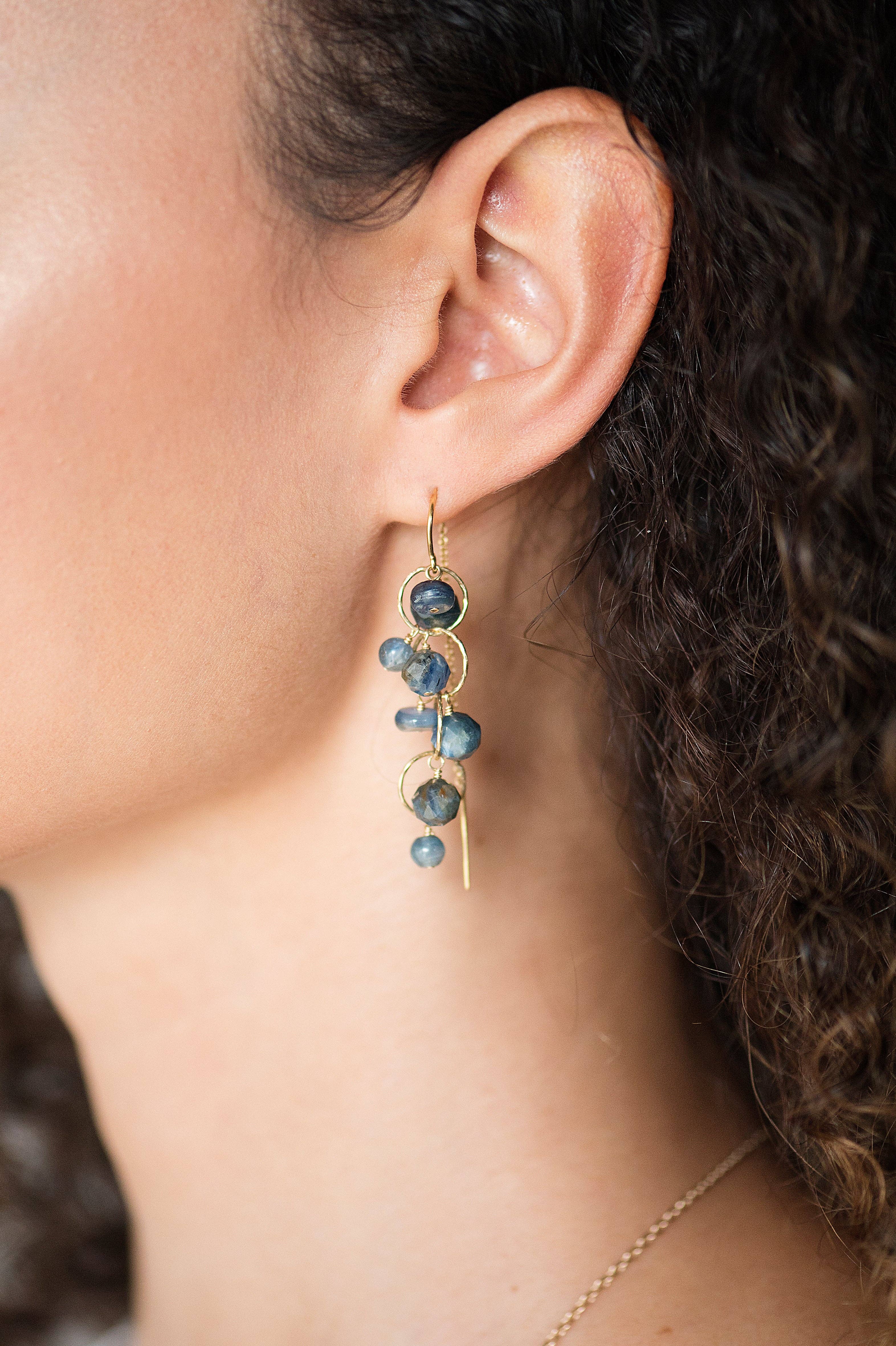 Mickey Lynn - Wholesale Dangle Earrings - Kyanite Cluster Earrings1